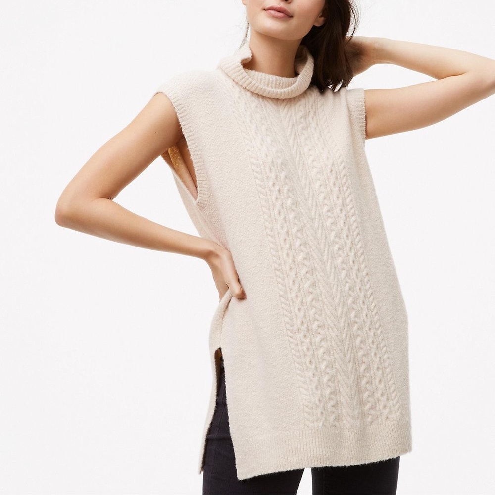 LOFT wool sweater. Sleeveless. COZY!